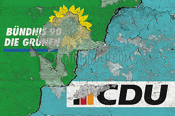 Gruene & CDU - Abgeplatzte Farbe