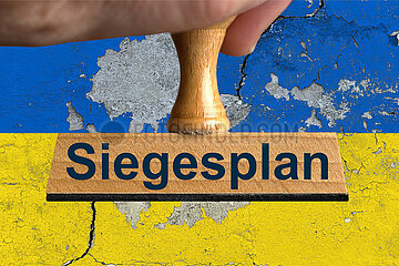 Symbolischer Stempel Siegesplan