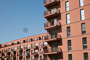 Berlin  Deutschland - Neubauten von Wohnhaeusern in Berlin-Hohenschoenhausen.