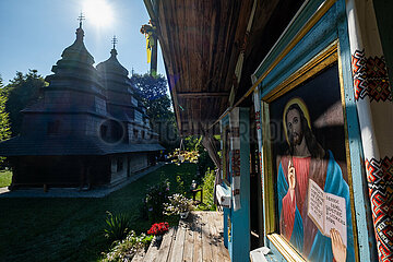 Ukraine  Lwiw - Kirche der Weisheit Gottes  1793  Region Lwiw  Ukrainische griechisch-katholische Kirche  Freilichtmuseum Schewtschenkiwskyj Haj mit historischen ukrainischen Baudenkmaelern