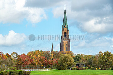 Herbstimpression mit St. Petri Dom in Schleswig