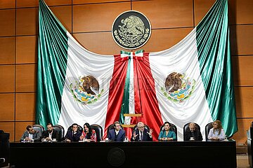 Governor of the state of Sinaloa  Ruben Rocha Visit Mexican Congress