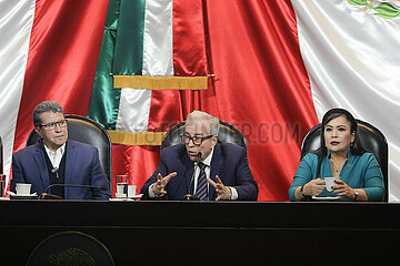 Governor of the state of Sinaloa  Ruben Rocha Visit Mexican Congress