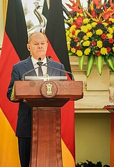 German Chancellor Sholz With Prime Minister Modi