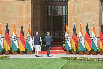 German Chancellor Sholz With Prime Minister Modi