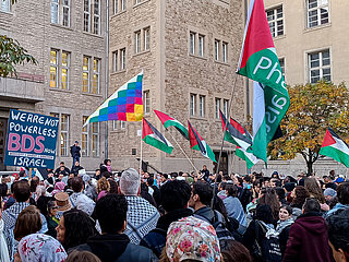 Pro-Palaestinensische Demo in Berlin-Neukoelln