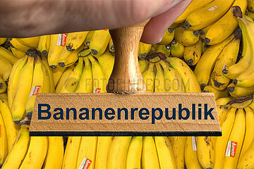 Symbolischer Stempel Bananenrepublik