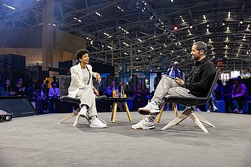 Malaika Mihambo auf der ISPO 2024 in München