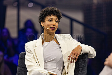 Malaika Mihambo auf der ISPO 2024 in München