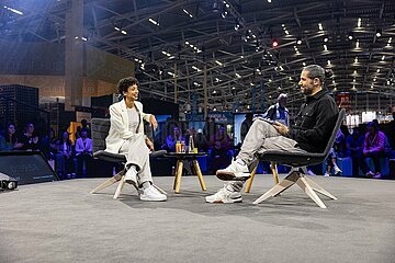 Malaika Mihambo auf der ISPO 2024 in München