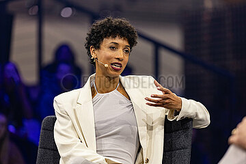 Malaika Mihambo auf der ISPO 2024 in München
