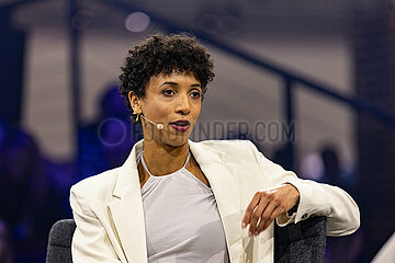 Malaika Mihambo auf der ISPO 2024 in München