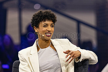 Malaika Mihambo auf der ISPO 2024 in München