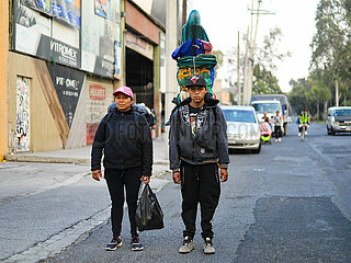 Virgin of Guadalupe Faithful In Their Journey to the Basilica of Guadalupe