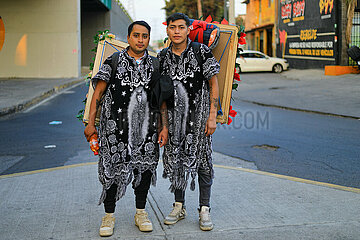 Virgin of Guadalupe Faithful In Their Journey to the Basilica of Guadalupe