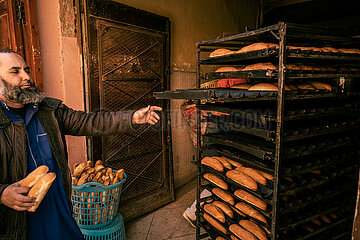 The bread baker. Marrakech  Morocco  March 2023