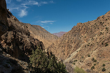 The Ourika Valley mountains  Morocco  March 2023