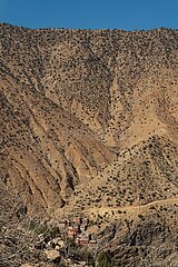 The Ourika Valley mountains  Morocco  March 2023