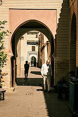 Hallways of the Marrakech Medina  Morocco  March 2023