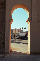 Moorish arch  Marrakech  Morocco  March 2023