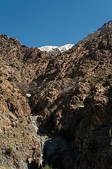 The Ourika Valley mountains  Morocco  March 2023