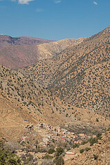 The Ourika Valley mountains  Morocco  March 2023