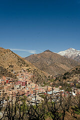 The Ourika Valley mountains  Morocco  March 2023