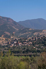 The Ourika Valley mountains  Morocco  March 2023