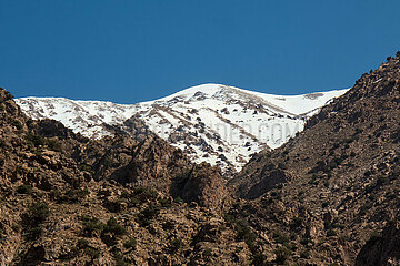 The Ourika Valley mountains  Morocco  March 2023
