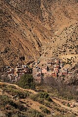 The Ourika Valley mountains  Morocco  March 2023