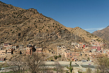The Ourika Valley mountains  Morocco  March 2023