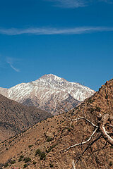 The Ourika Valley mountains  Morocco  March 2023