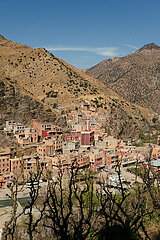 The Ourika Valley mountains  Morocco  March 2023