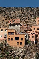 The Ourika Valley mountains  Morocco  March 2023