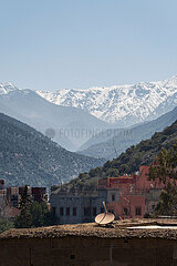 The Ourika Valley mountains  Morocco  March 2023