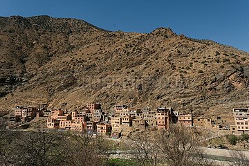 The Ourika Valley mountains  Morocco  March 2023