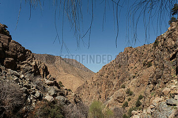 The Ourika Valley mountains  Morocco  March 2023