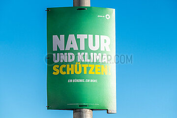 Buendnis 90/Die Gruenen - Wahlplakat in Schleswig