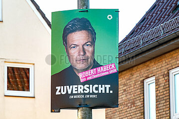 Buendnis 90/Die Gruenen - Wahlplakat in Schleswig