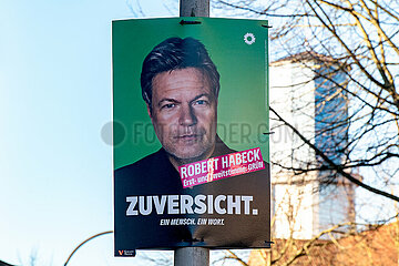 Buendnis 90/Die Gruenen - Wahlplakat in Schleswig