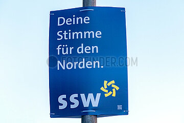 SSW - Wahlplakat in Schleswig