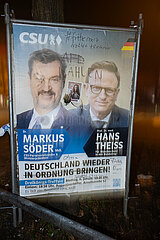 Bundestagswahl 2025: Wahlplakate im Münchner Norden