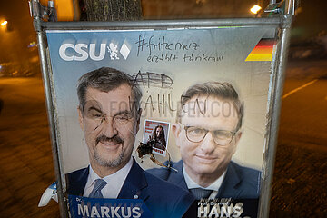 Bundestagswahl 2025: Wahlplakate im Münchner Norden