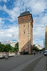 Chemnitz  Deutschland - Der Rote Turm in der Chemnitzer Innenstadt