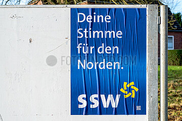 SSW - Wahlplakat in Schleswig