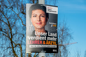 BSW Wahlplakat in Schleswig