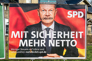 SPD Wahlplakat in Schleswig