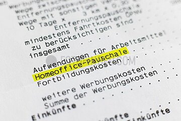 Steuerbescheid mit Homeoffice-Pauschale