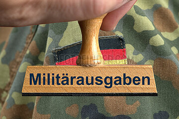 Symbolischer Stempel Militärausgaben