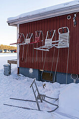 Winterliche Fortbewegungsmittel - Schlitten
Schwedischer Winter – traditionelle Schlitten